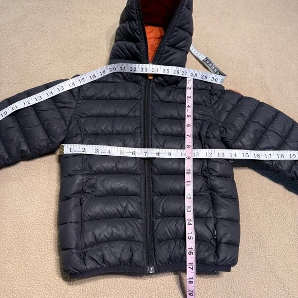 SAVE THE DUCK Puffer Jacket Boys Size 6 Kids Black